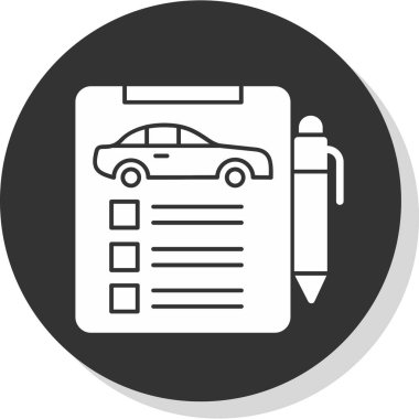 Araba sözleşme simge vektör çizim