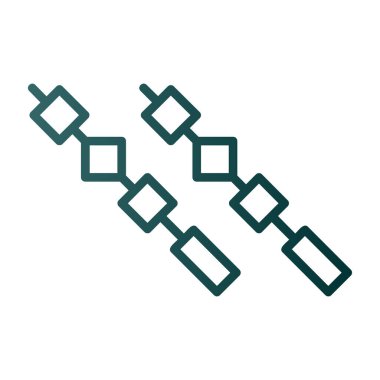 Bar çizelgesi simgesi. İnce çizgi tasarımı. vektör illüstrasyonu.