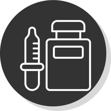 ilaç şişesi simgesi, vektör illüstrasyonu