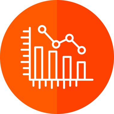iş grafiği simgesi, vektör illüstrasyonu basit tasarım
