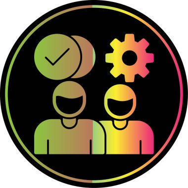 Takım çalışması web simgesi vektör çizimi