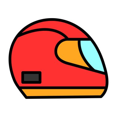 Kask simge yarış, illüstrasyon vektör 