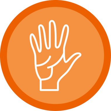 İnsan el simgesi, vektör illüstrasyonu