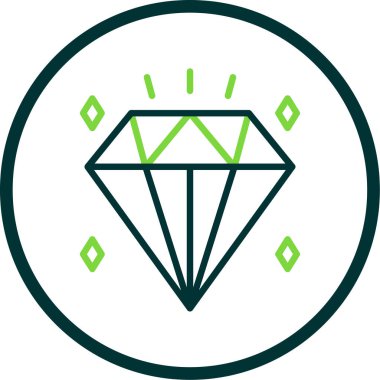 Elmas. Web simgesi basit illüstrasyon