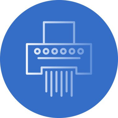 Kağıt Öğütücü düz simgesi, vektör illüstrasyonu 