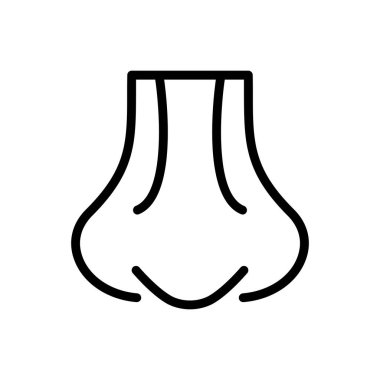 Kahve çekirdeği ikonu vektörü. İnce çizgi sembolü. izole edilmiş sınır sembolü çizimi