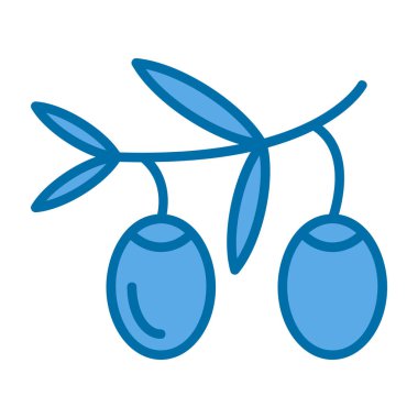 Mavi zeytinlerin vektör illüstrasyonu