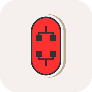 Modern kaykay simgesinin vektör illüstrasyonu                       