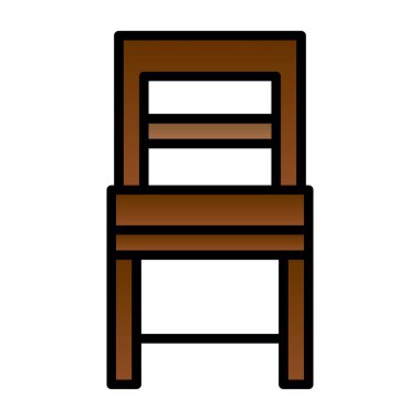Sandalye. Web simgesi basit illüstrasyon 