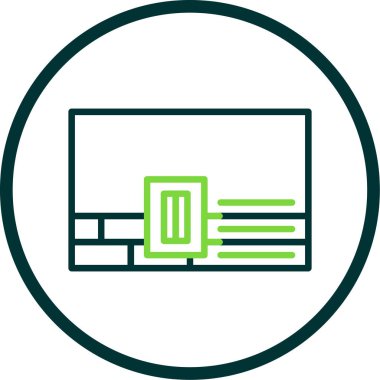 vektör lcd simgesi illüstrasyonu