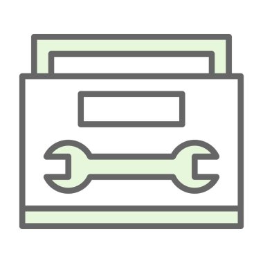 pil renkli çizgi simgesi, pil kavramı, beyaz arkaplanda vektör işareti.