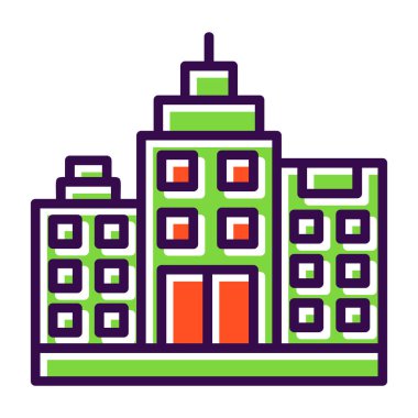 modern yapı web simgesi, vektör illüstrasyonu