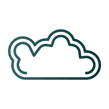 Basit Bulutlu hava simgesi, vektör illüstrasyonu