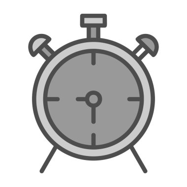 Alarm saati simgesi, vektör illüstrasyonu 