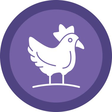 Tavuk. Web simgesi basit illüstrasyon