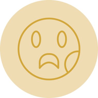 sad face emoticon icon, simple vector illustration 