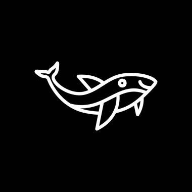 Balina hayvan ikonu. özet çizimi
