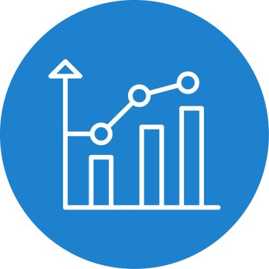 Diyagram vektör renk çizgisi simgesi 