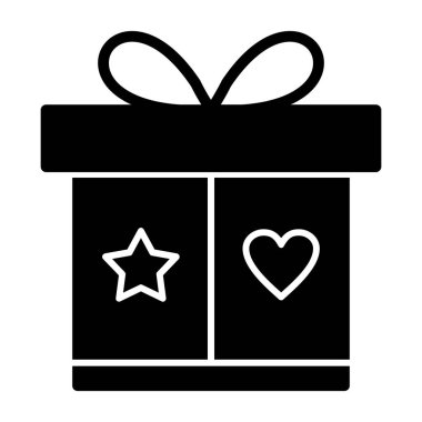 Hediye kutusu simgesi. vektör çizimi tasarımı 