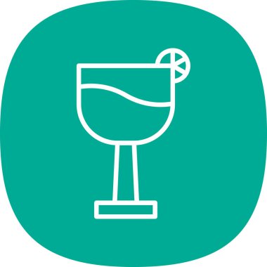  Kokteyl cam simgesi, taslak biçimi