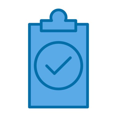 düz kontrol simgesi vektör illüstrasyonu