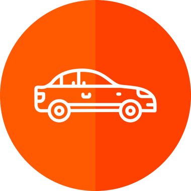 araba simgesi, vektör illüstrasyonu 