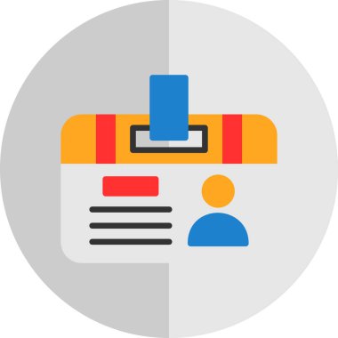 Kimlik kartı web simgesi, vektör illüstrasyonu