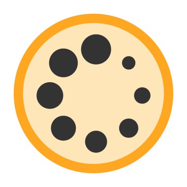 Düz stil kurabiye ikonu. vektör illüstrasyonu