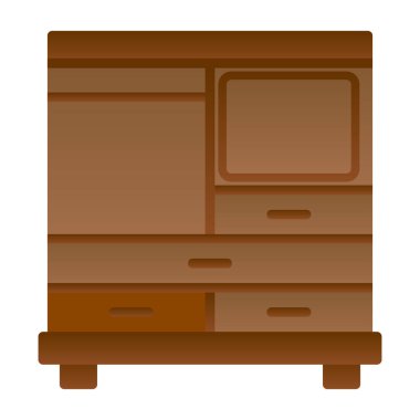 Dolapta. Web simgesi basit illüstrasyon