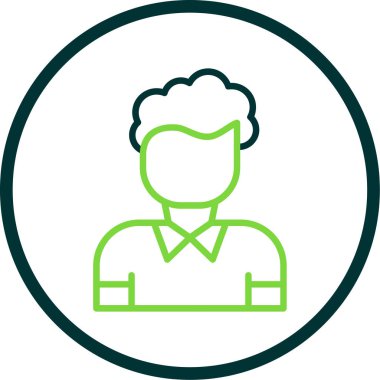 adam düz simge vektör çizim 