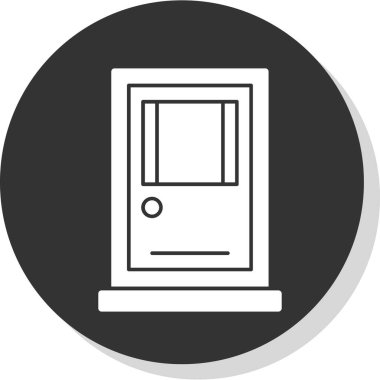 Kapı web simgesi, vektör çizim