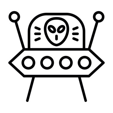 Uzaylı simgesi, vektör illüstrasyonu