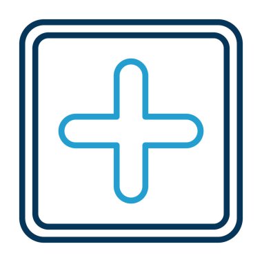 Artı işaret simgesi, vektör illüstrasyonu