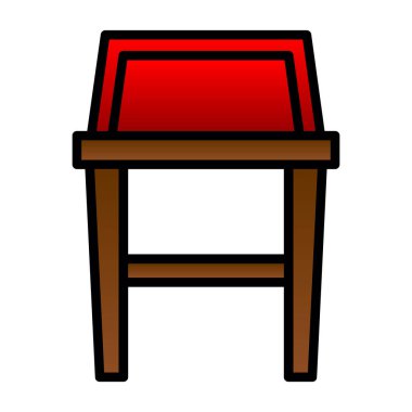 Tabure simgesi, vektör illüstrasyonu 