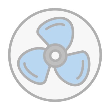 fan vektör renk çizgisi simgesi