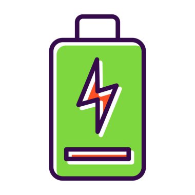 pil şarj ikonu vektör çizimi tasarımı