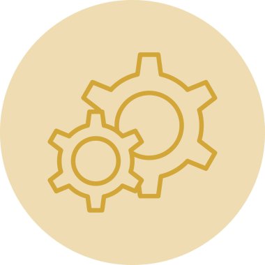 Gears'ı satırı vektör simgesi 