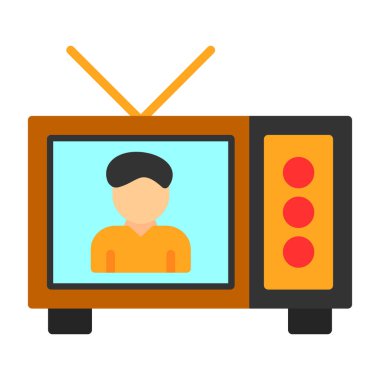  Tv Web simgesi, vektör illüstrasyonunu göster 