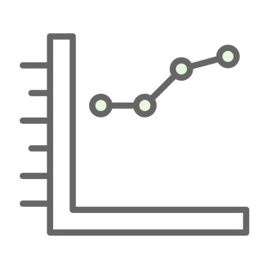 Doldurulmuş dış hatlar biçiminde bar grafik simgesi