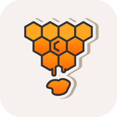 Basit Bal simgesi, vektör illüstrasyonu