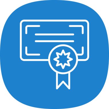 Sertifika ödülü simgesi, özet vektörü