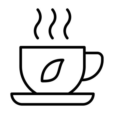 kahve fincanı simgesi, vektör illüstrasyonu 