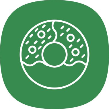 Çörek ikonu vektör illüstrasyonu