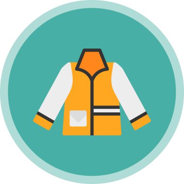 Yelek renkli vektör simgesi