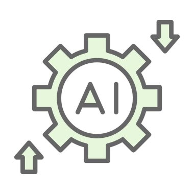 Yapay zeka vektör simgesi