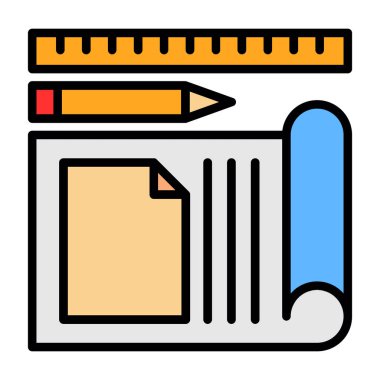 Kalem simgesi, vektör illüstrasyonu