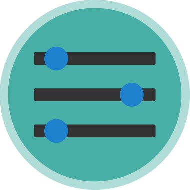 Dengeleyici. Web simgesi vektör illüstrasyonu