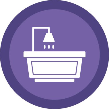 küvet web simgesi basit illüstrasyon 