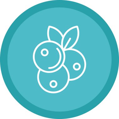 Yabanmersini. Web simgesi basit illüstrasyon