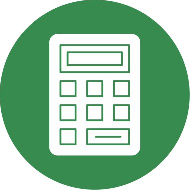 hesap makinesi düz simge vektör çizim